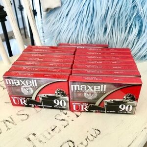 Maxell, Blank Cassette Tapes, 15, Blank Audio Cassette Tapes, 90 Minutes, New